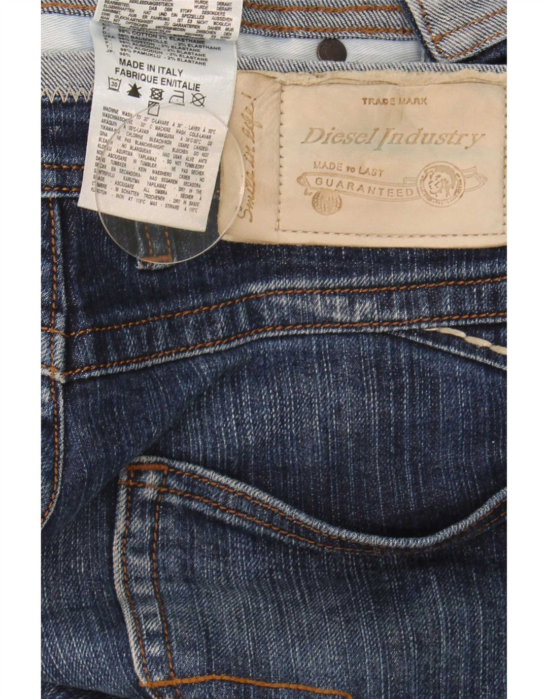 Diesel Jean droit W30 L30 bleu coton homme