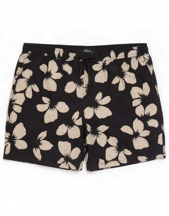 Marks & Spencer Short de bain homme en polyester noir moyen à motif floral