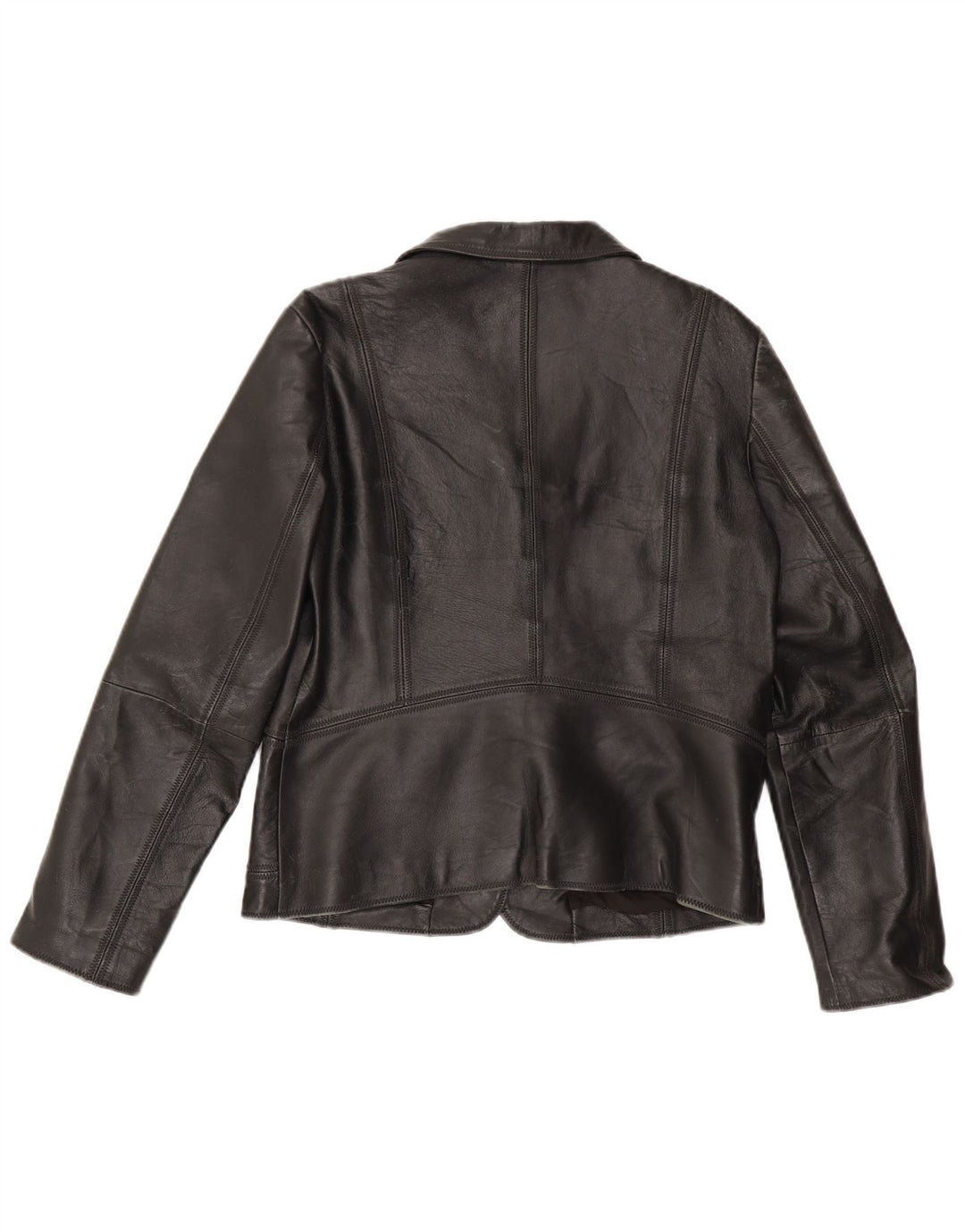 J.J.Scott Veste blazer en cuir à 3 boutons pour femme IT 42 Noir moyen