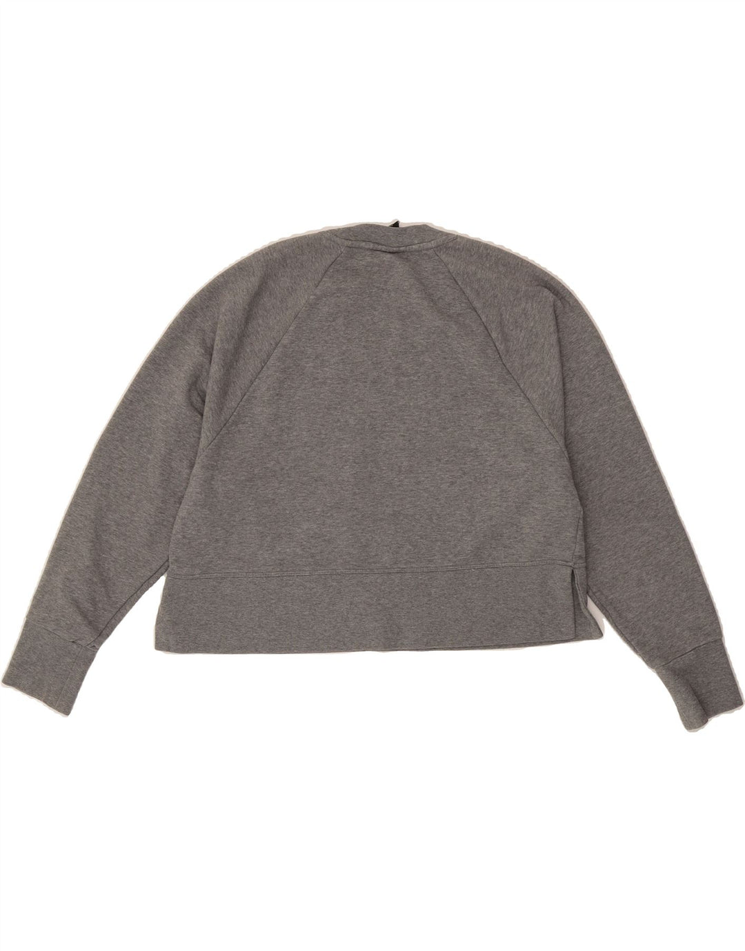 NIKE Womens Dri Fit Oversized Graphic Sweatshirt Jumper UK 10 Small Grey Vintage Nike and Second-Hand Nike from Messina Hembry 