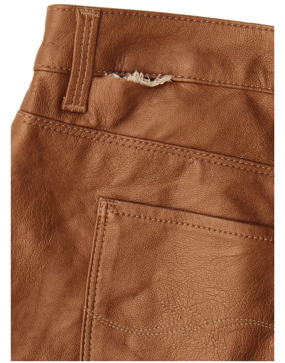 TRUSSARDI Pantalon Slim En Simili Cuir W33 L29 Marron Viscose