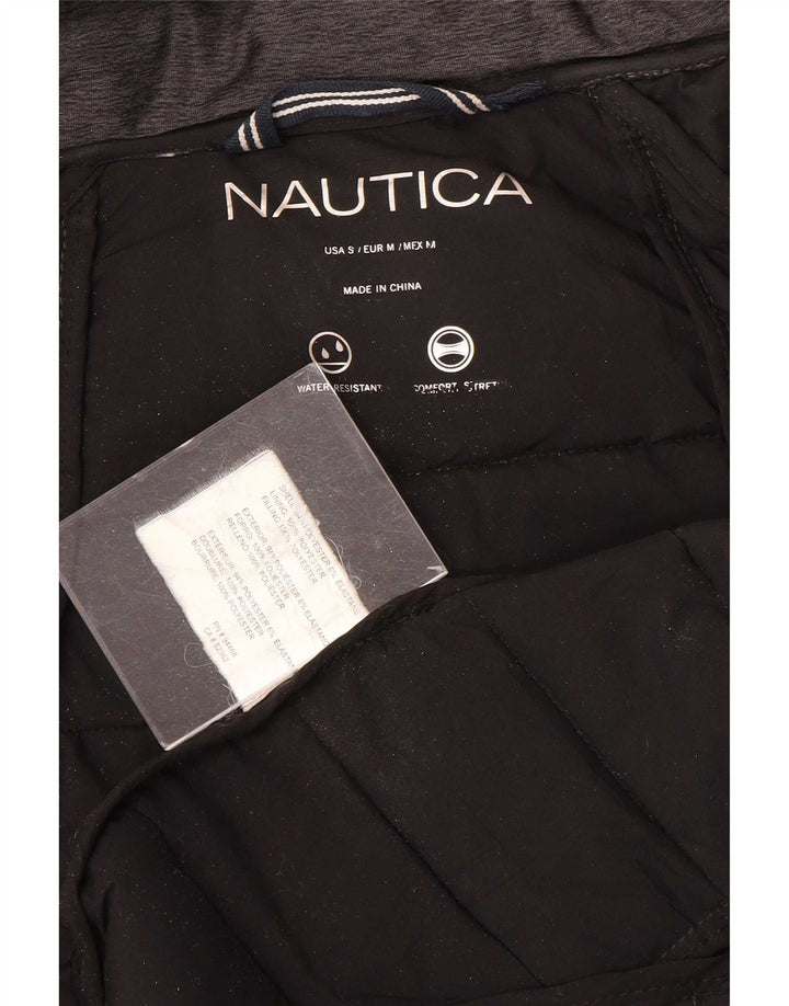 Nautica Manteau rembourré à capuche pour femme UK 10 Petit Gris Polyester