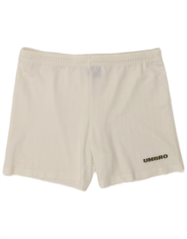 Umbro Short de Sport Homme Grand Blanc Polyester