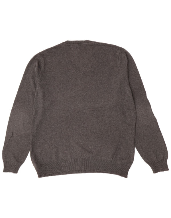 Marks & Spencer Pull coupe classique à col en V pour homme Gris moyen moucheté