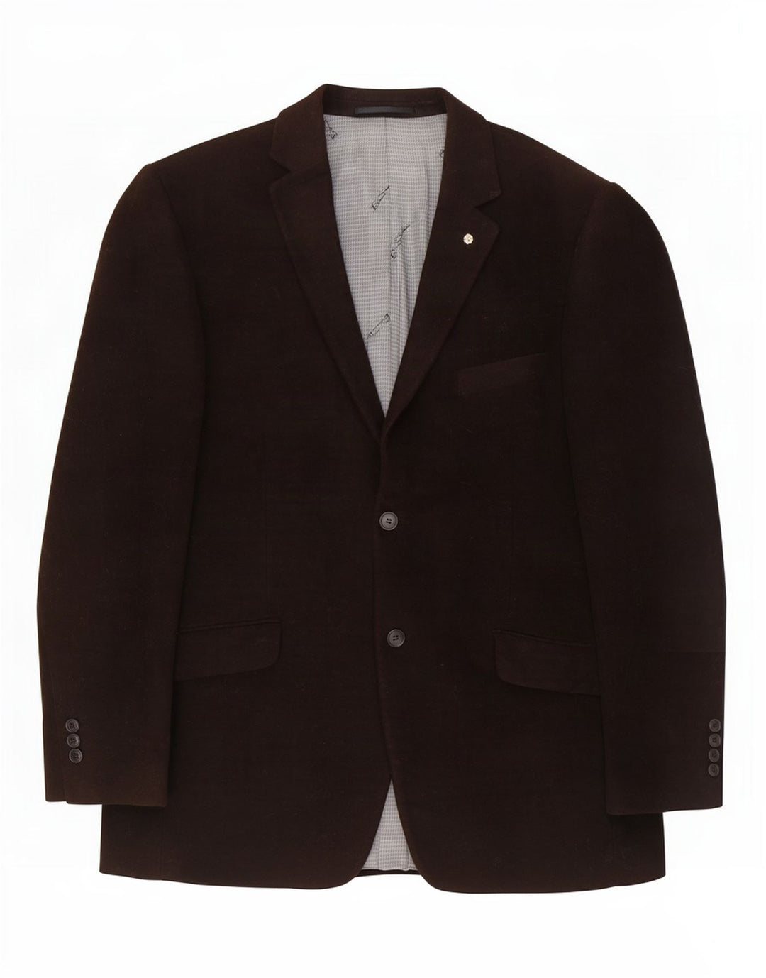 Ben Sherman Veste blazer à 2 boutons pour homme UK 42 XL Marron Coton