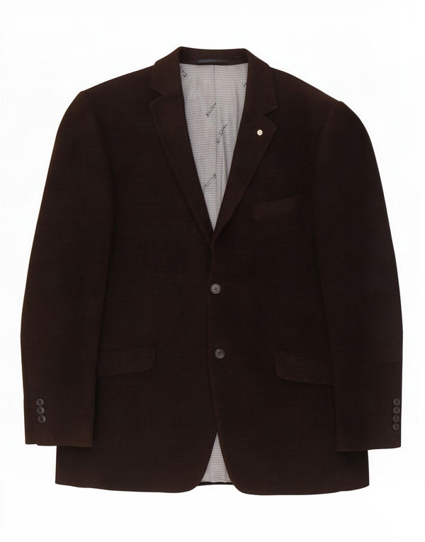 Ben Sherman Veste blazer à 2 boutons pour homme UK 42 XL Marron Coton
