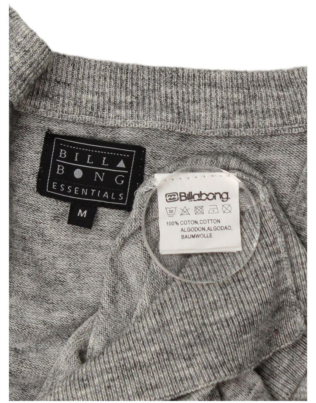 Billabong Pull Cardigan Homme Gris Moyen Moucheté Coton