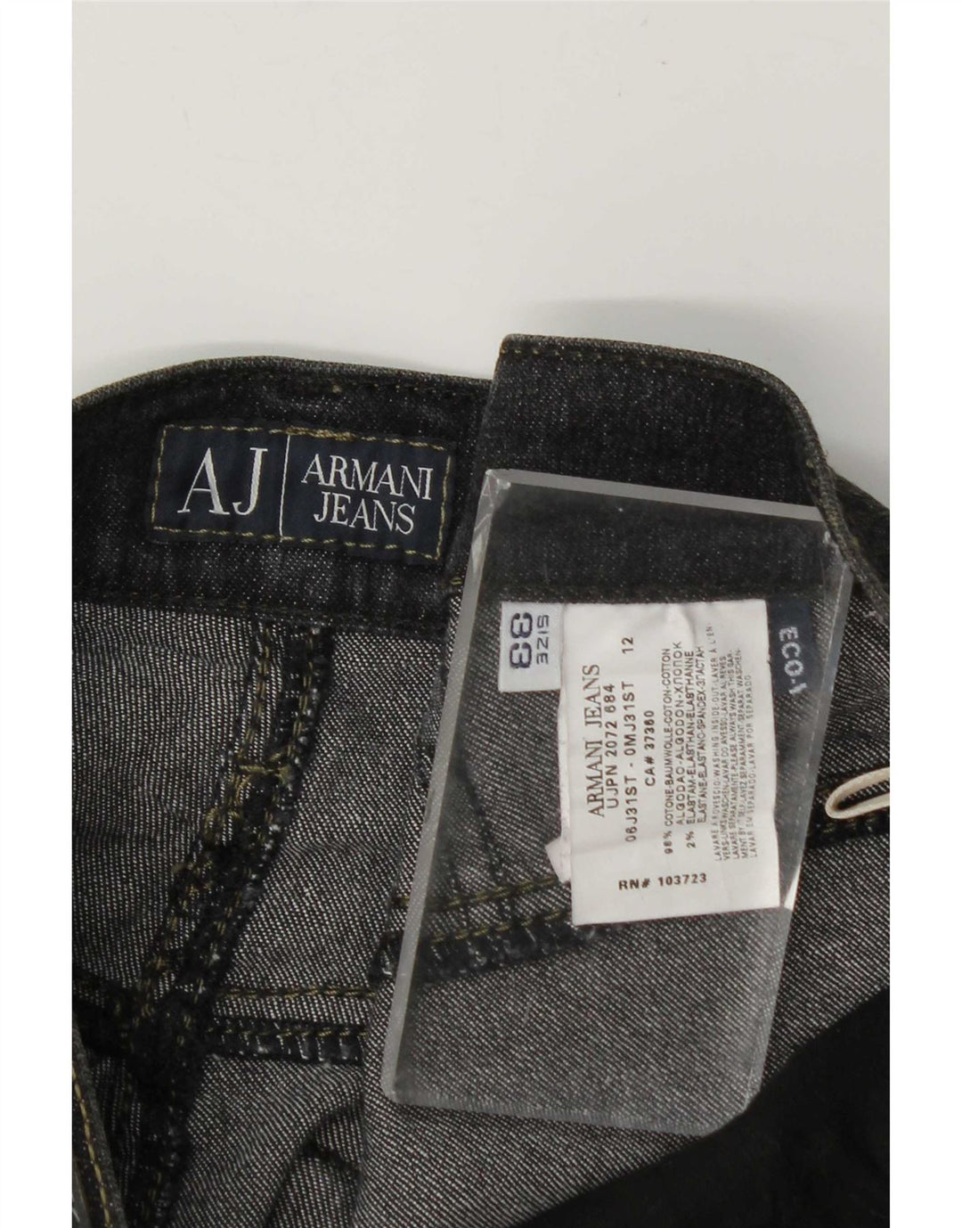 Armani Jean droit Zathan W33 L28 homme gris coton