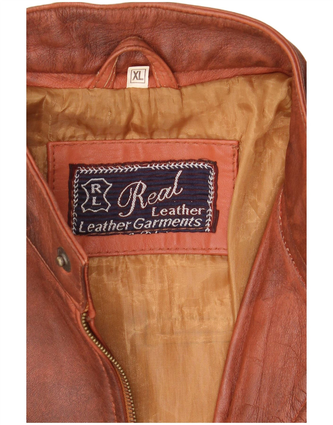 vintage Femmes UK 18 XL Cuir Marron