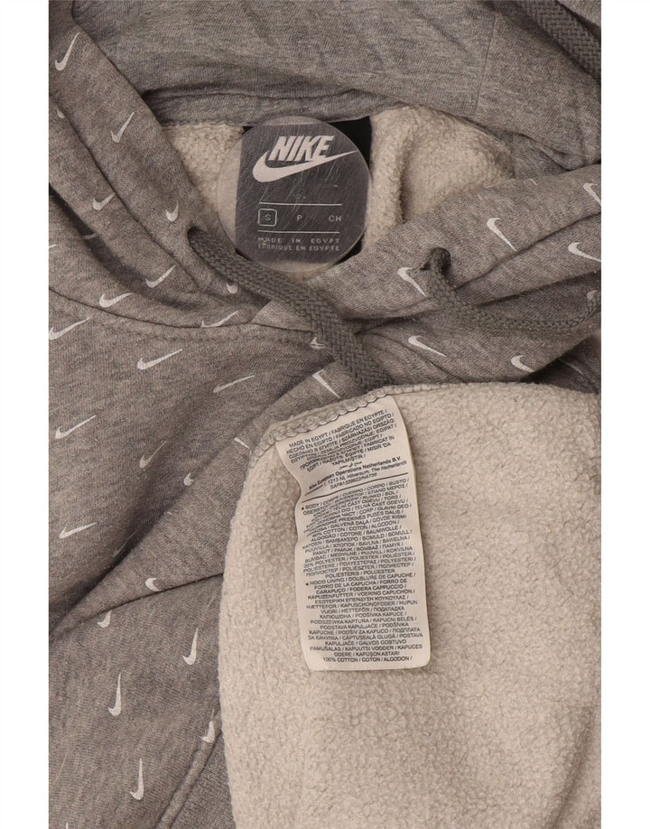 Nike Pull à capuche graphique pour homme Petit coton gris