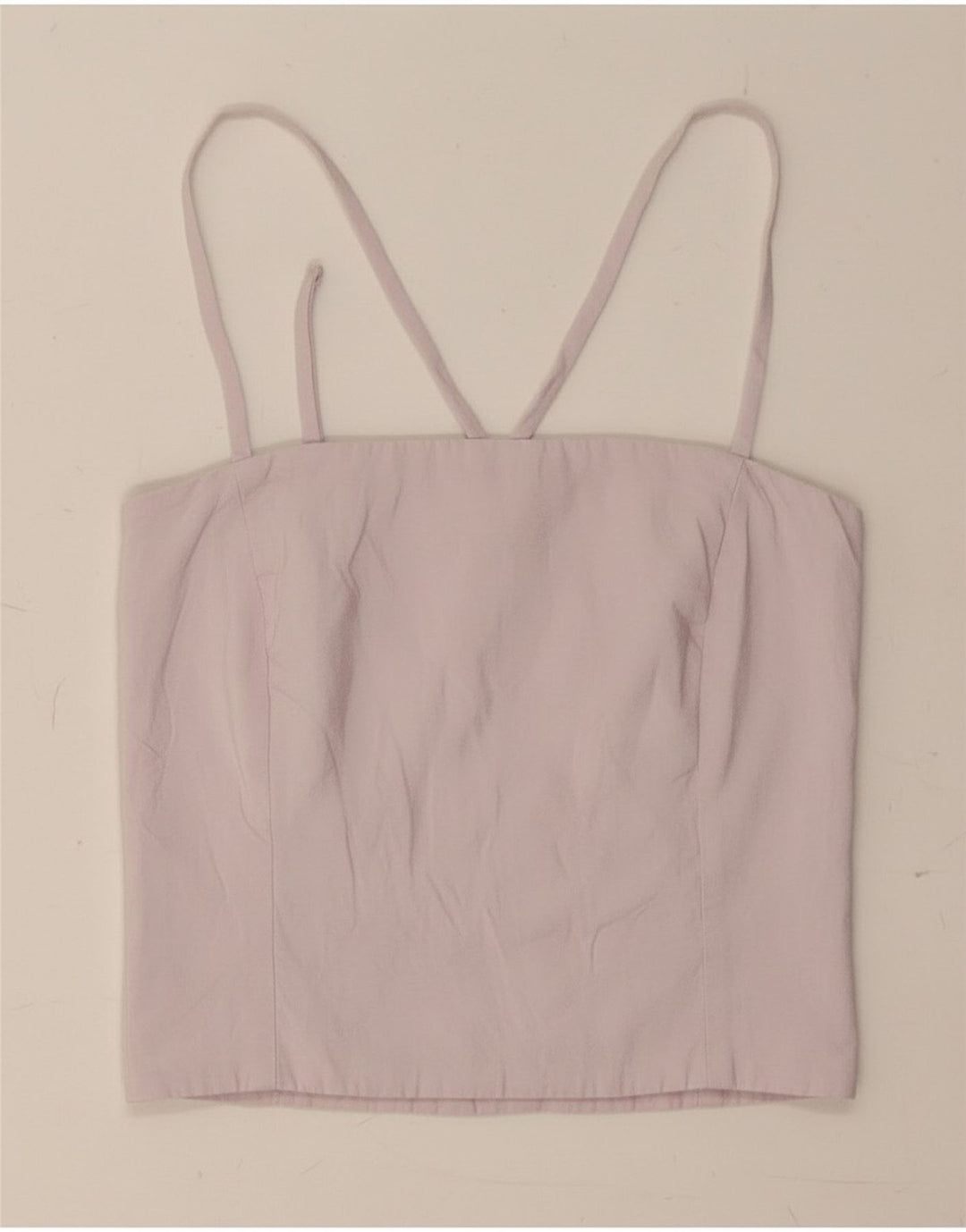 Zara Womens Crop Corset Top UK 8 Small Violet Modal