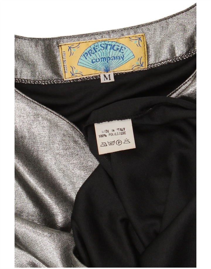 Prestige Chemisier à manches longues pour femme UK 12 Medium Argent Polyester