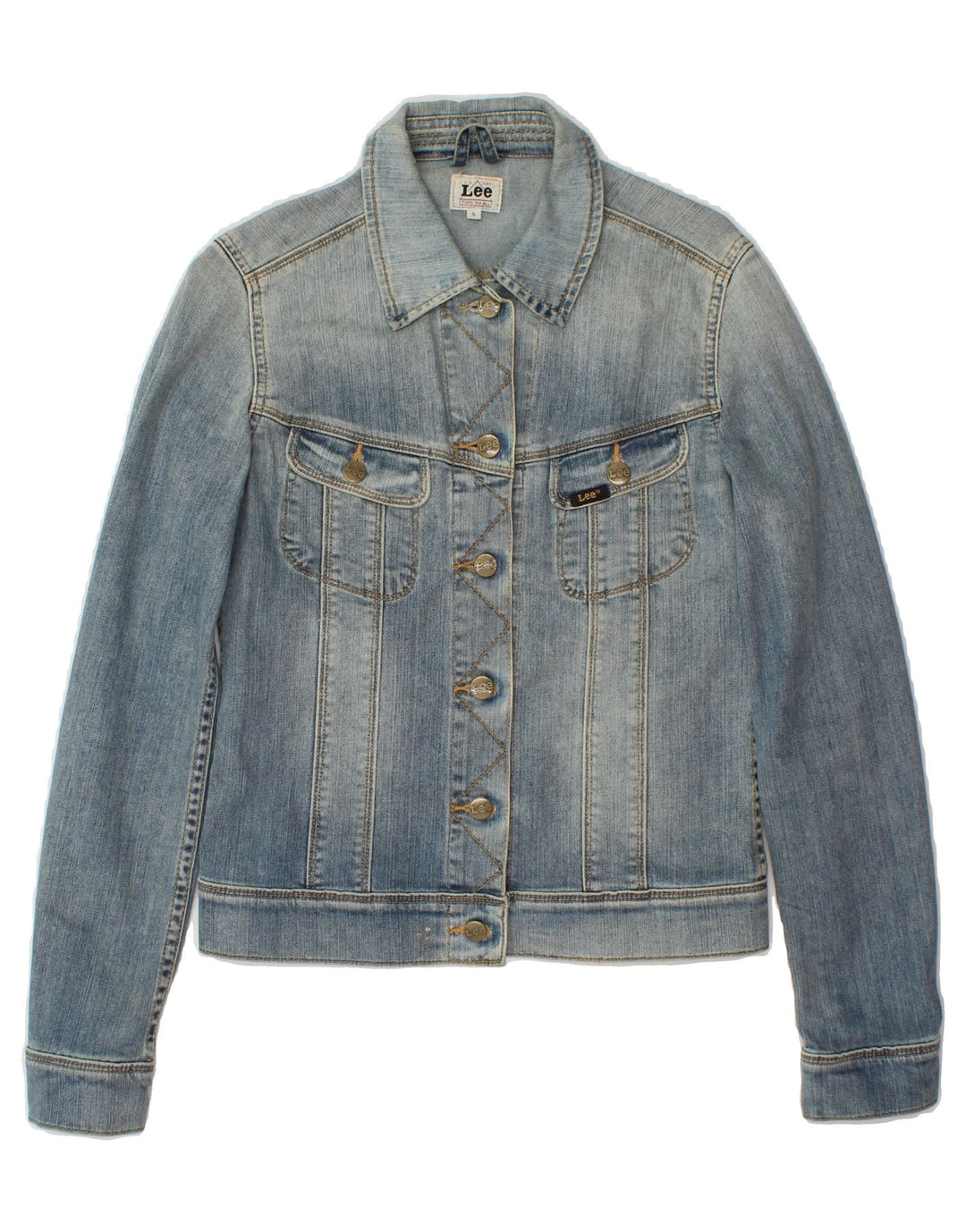 LEE Womens Denim Jacket UK 10 Small Blue Cotton Vintage Lee and Second-Hand Lee from Messina Hembry 
