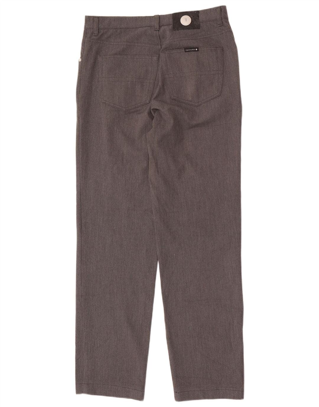Trussardi Pantalon décontracté droit W35 L32 Gris Polyester