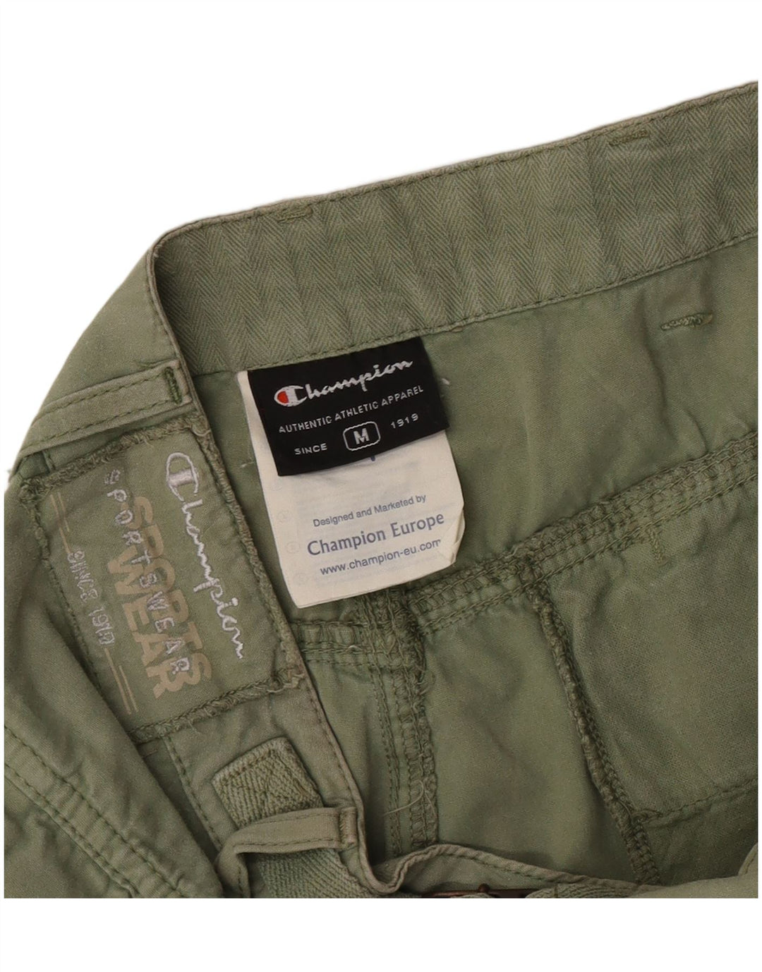 Champion Short Cargo Homme Moyen W30 Vert Coton