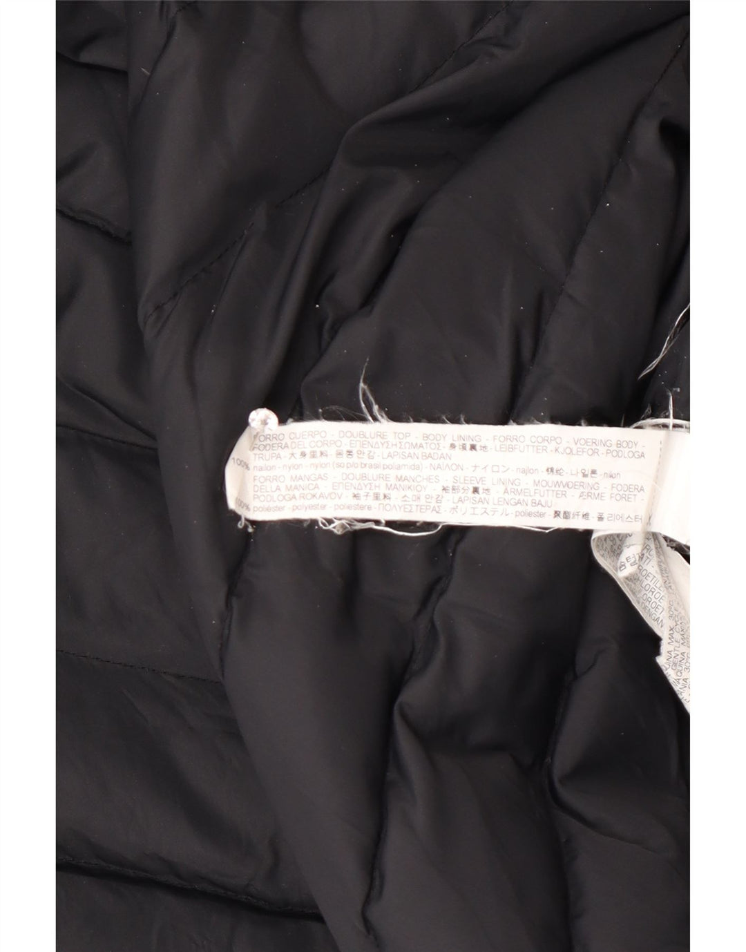 Zara Manteau rembourré pour femme UK 44 Polyester color block noir moyen