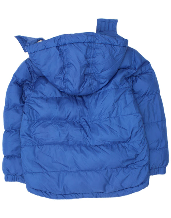 Timberland Boys Hooded Padded Jacket 7-8 Years Blue Polyester