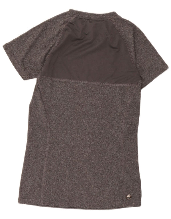 Ellesse T-shirt graphique pour femme UK 10 Small Gris Polyester