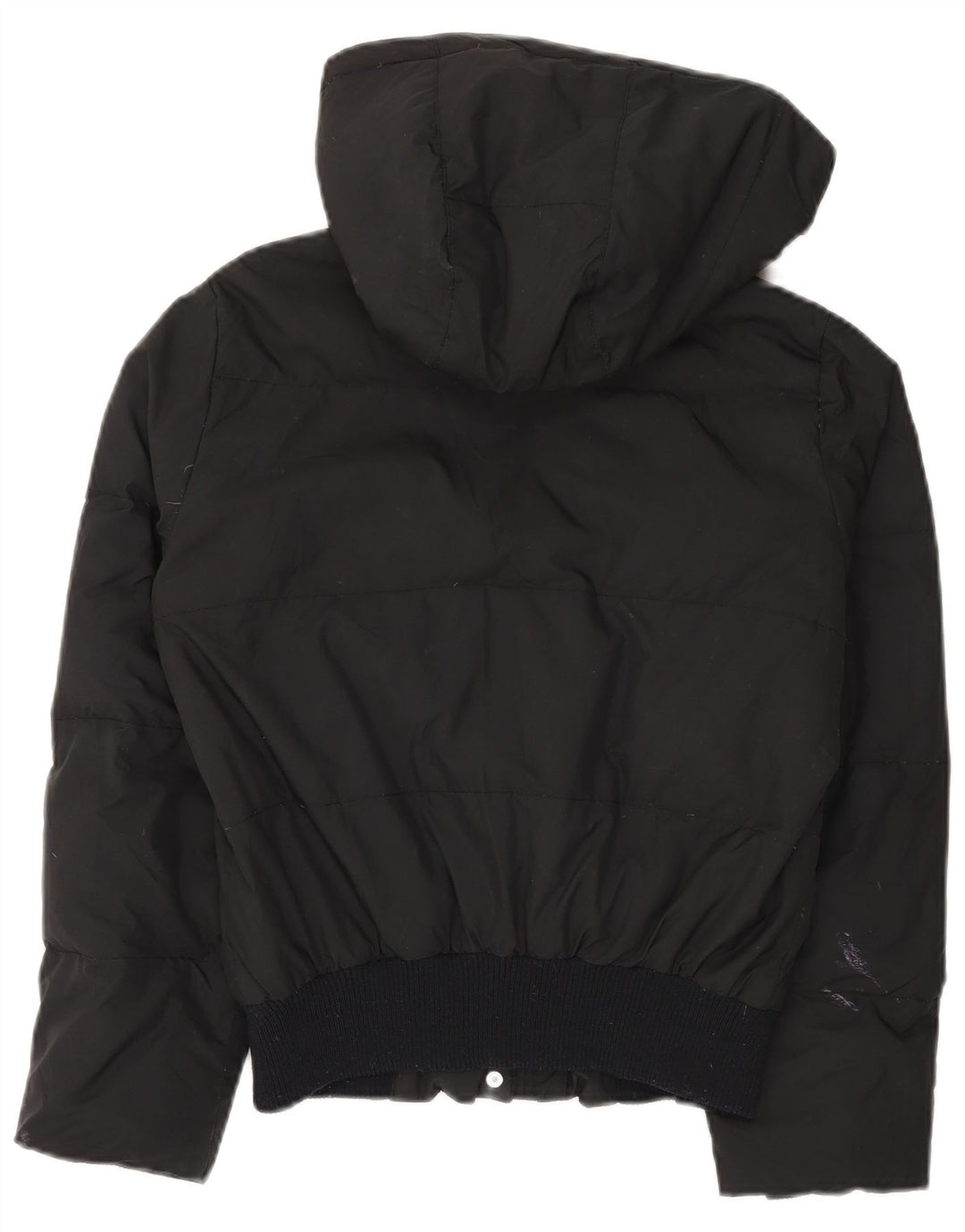 ADIDAS Veste matelassée à capuche surdimensionnée pour femme UK 10 Petit Noir Polyester