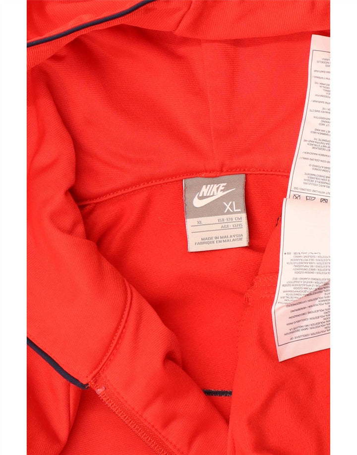 NIKE Pull à capuche zippé Cor72z pour garçon 13-14 ans XL Rouge Colourblock
