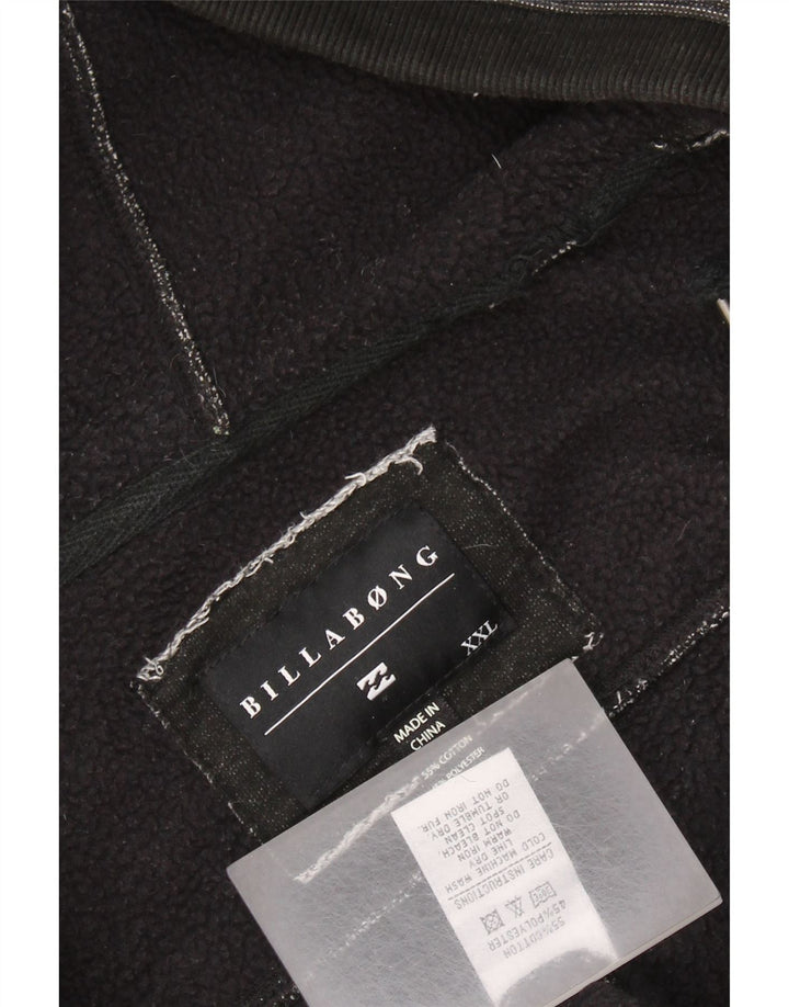 BILLABONG Pull à capuche zippé pour homme 2XL Gris Coton