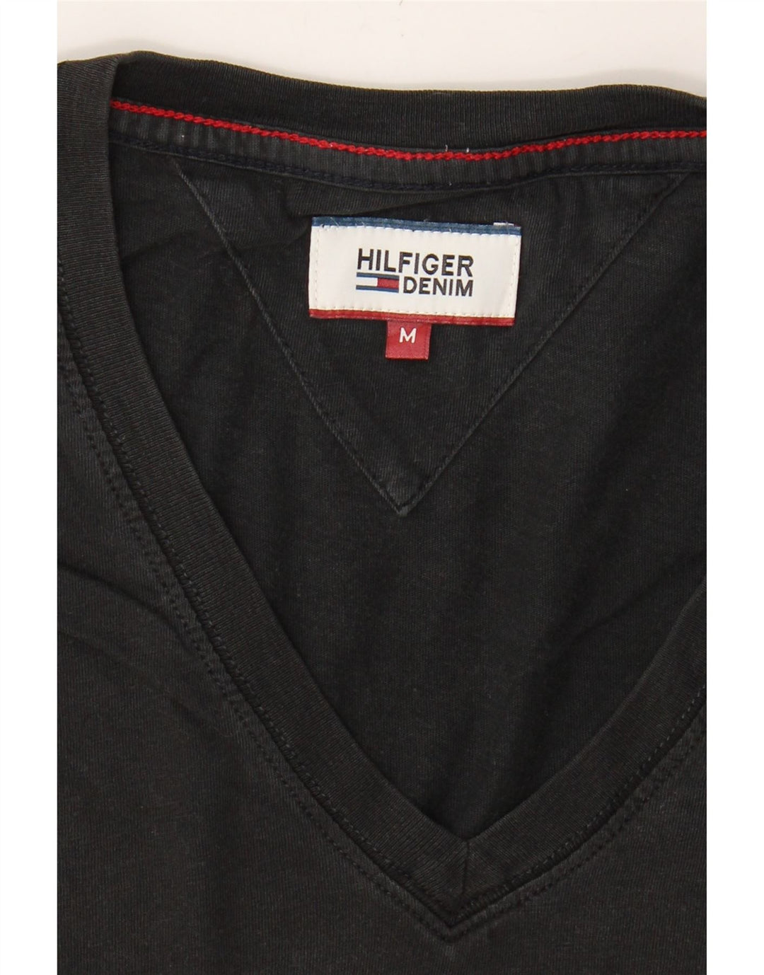 TOMMY HILFIGER Mens T-Shirt Top Medium Black Vintage Tommy Hilfiger and Second-Hand Tommy Hilfiger from Messina Hembry 