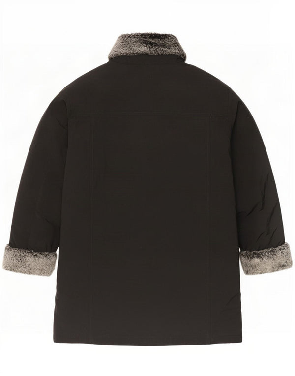 Marks & Spencer Veste matelassée surdimensionnée pour femme UK 16 Large Acrylique Noir