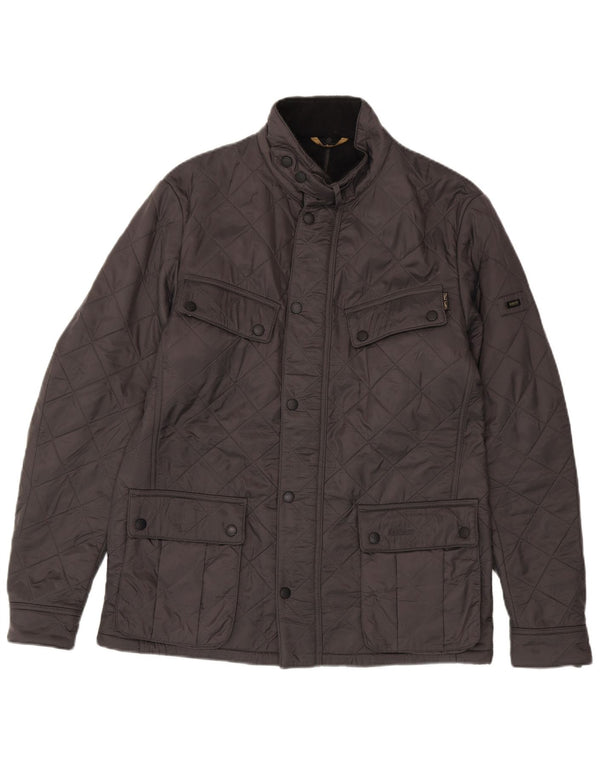 Barbour Veste matelassée pour homme UK 40 Large Gris Polyamide