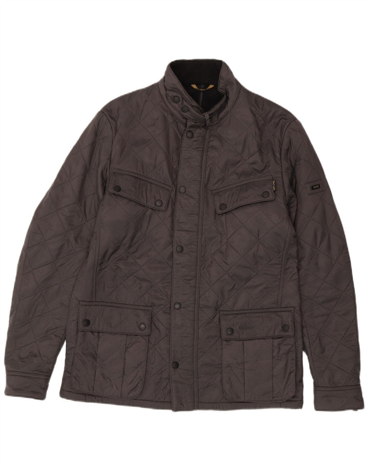 Barbour Veste matelassée pour homme UK 40 Large Gris Polyamide