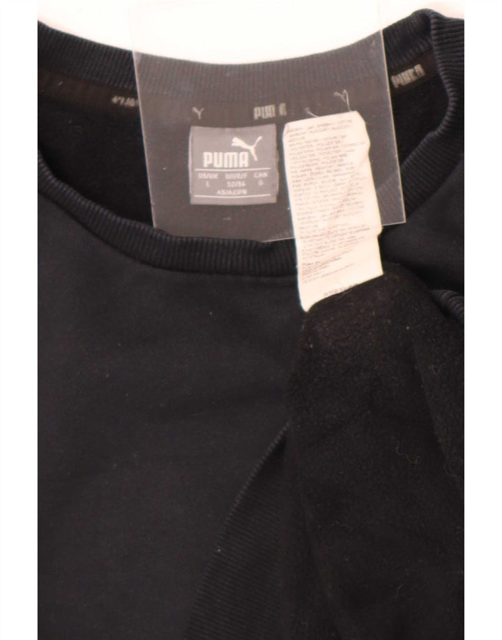 Puma Sweat-shirt pour homme en coton noir Taille L