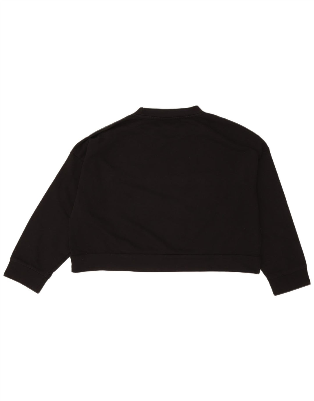 ELLESSE Sweat-shirt court surdimensionné pour femme UK 14 Noir moyen