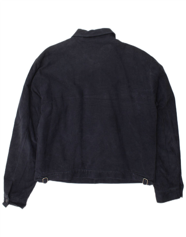 Guess Veste Bomber Homme UK 40 Large Bleu Marine Coton