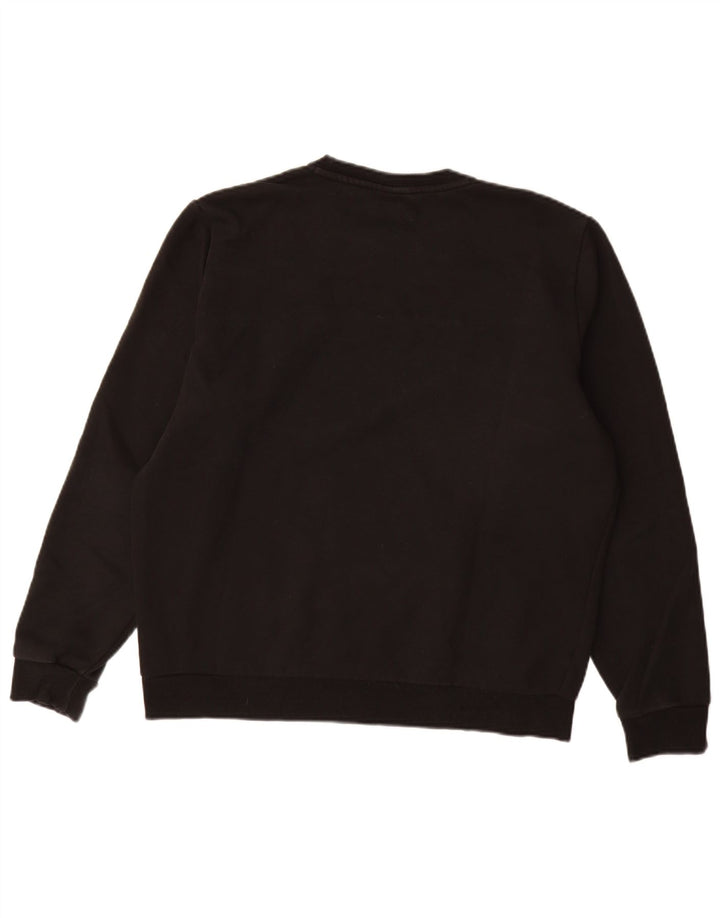 PUMA Sweat-shirt graphique pour homme en coton noir Taille L