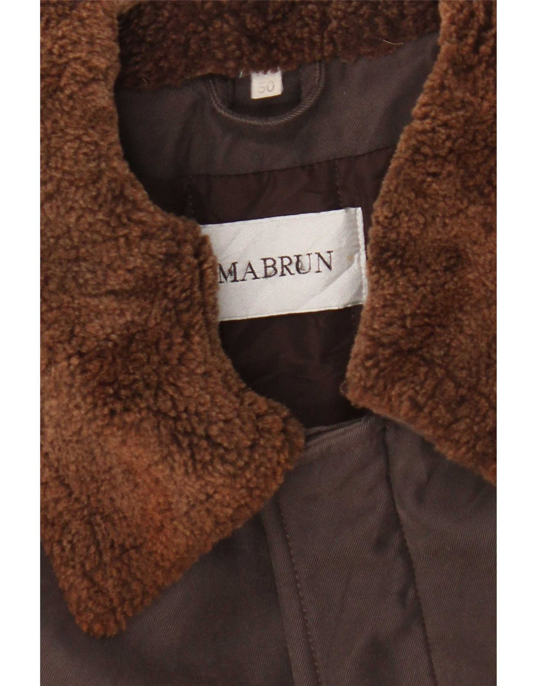 Mabrun Bomber Homme IT 50 Large Marron Polyester