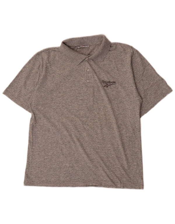 Reebok Polo Homme Petit Gris Moucheté