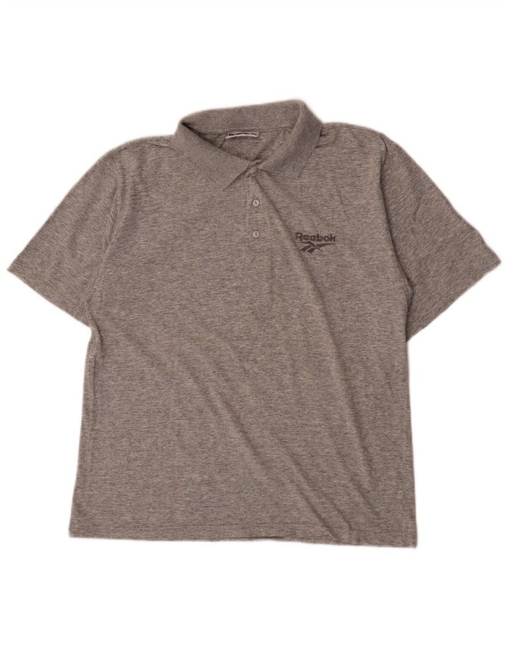 Reebok Polo Homme Petit Gris Moucheté