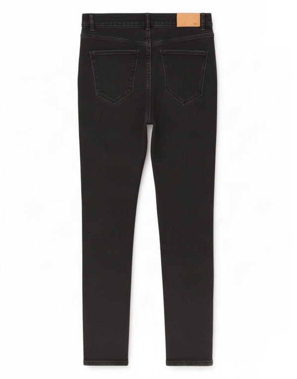 Zara Jean skinny taille haute pour femme EU 42 Large W32 L30 Coton noir