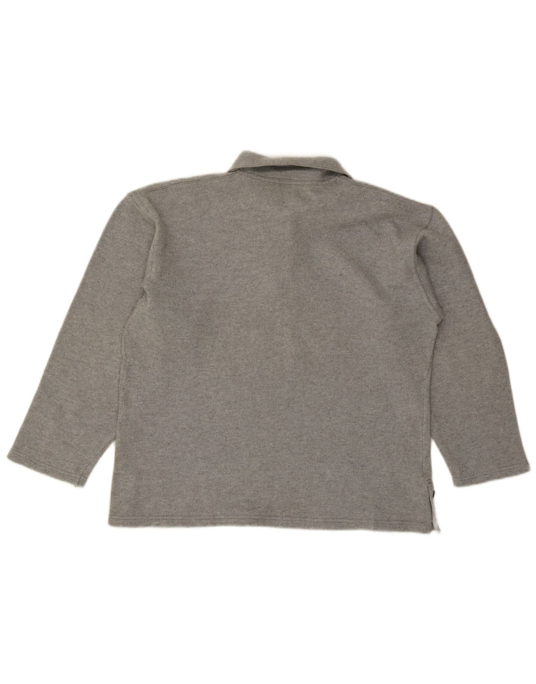 TRUSSARDI Pull Oversize à Col Polo Femme IT 44 Laine Gris Moyen