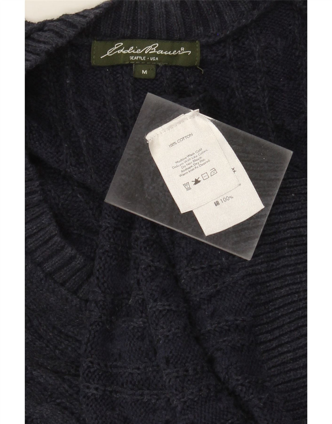 Eddie Bauer Cardigan pour femme en coton bleu marine moyen UK 12