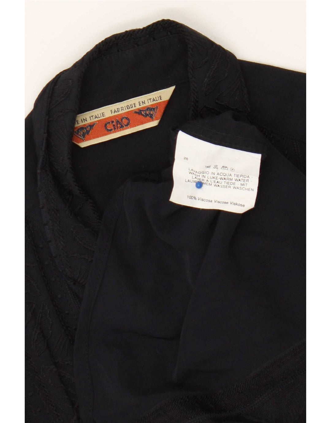 Ciao Chemise Homme Bleu Marine Moyen Géométrique Viscose