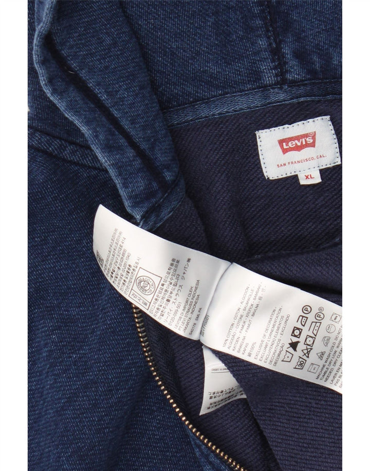 Levi's Pull à capuche Zippé XL Homme Bleu Marine Coton