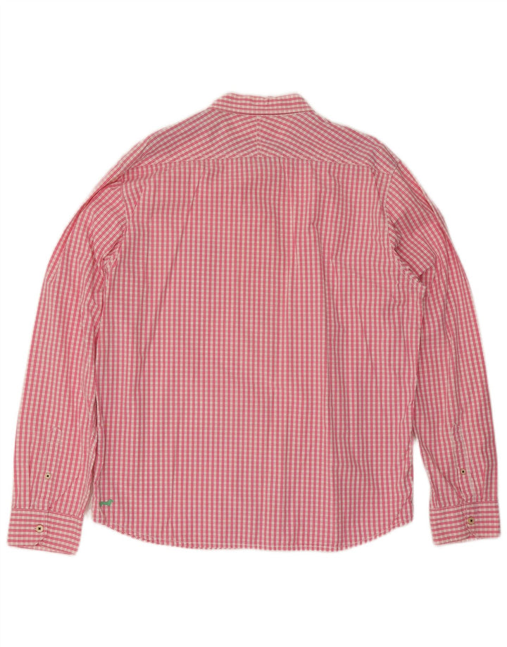 Chemise Coupe Classique Homme White Stuff XL Coton à Carreaux Rose