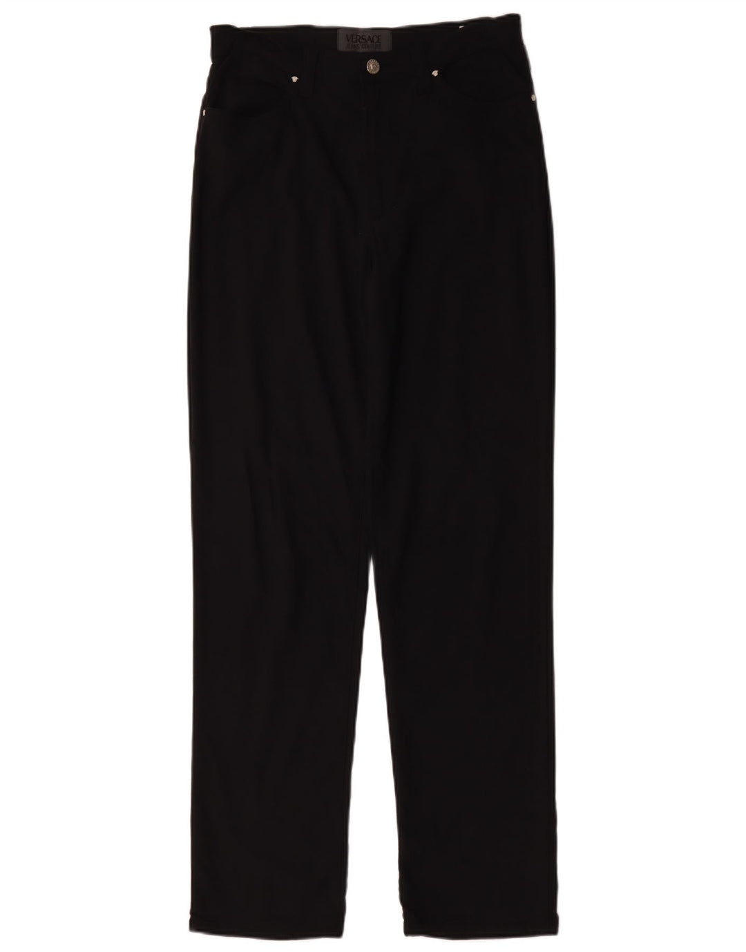 Versace Pantalon décontracté droit W32 L31 Noir Polyamide