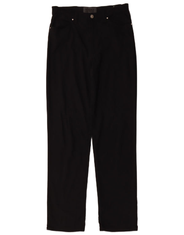 Versace Pantalon décontracté droit W32 L31 Noir Polyamide