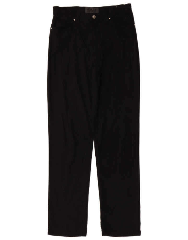 Versace Pantalon décontracté droit W32 L31 Noir Polyamide