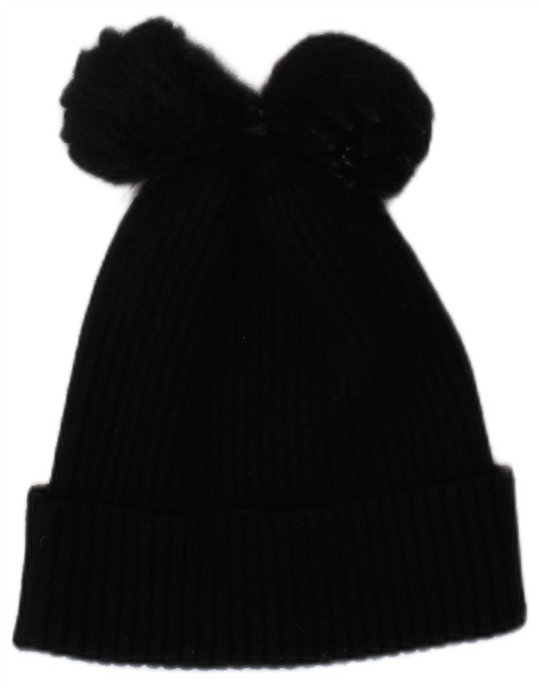 GUESS Womens Graphic Knit Bobble Hat Large Black Viscose Classic