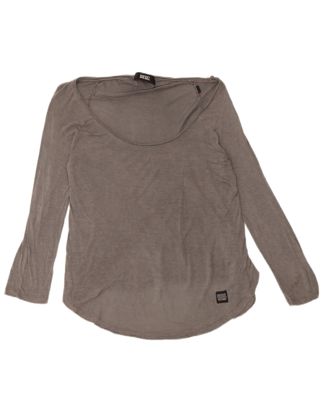 Diesel Top à manches longues pour femme UK 10 Small Gris