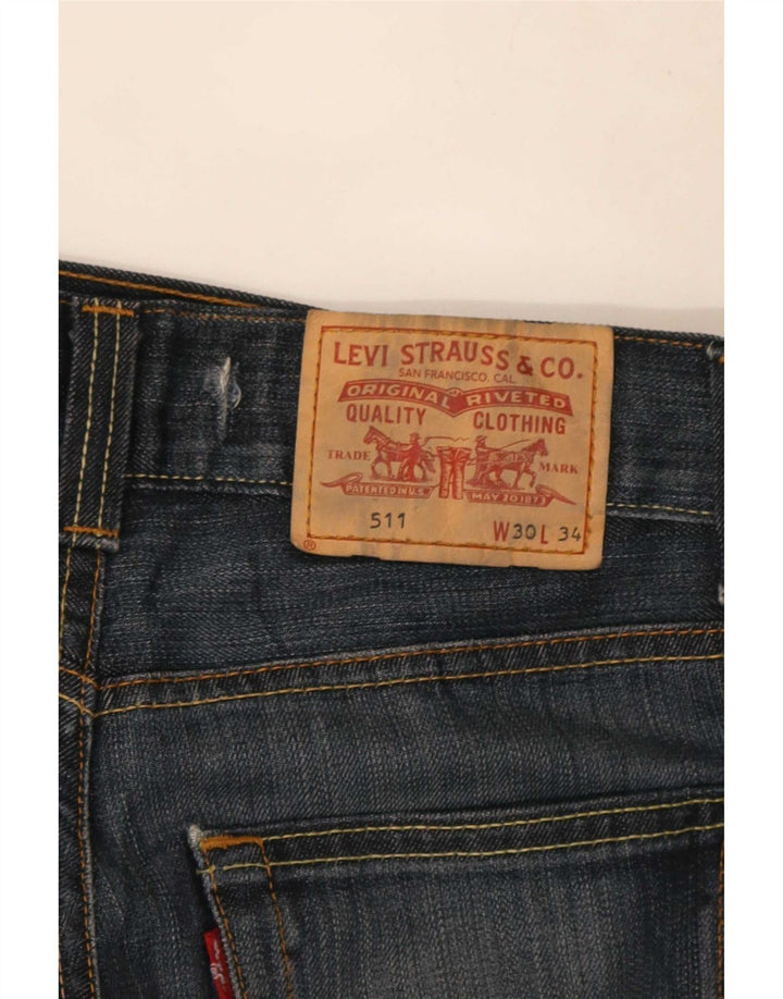 Levi's Jean Slim 511 Femme W30 L30 Bleu Marine Coton