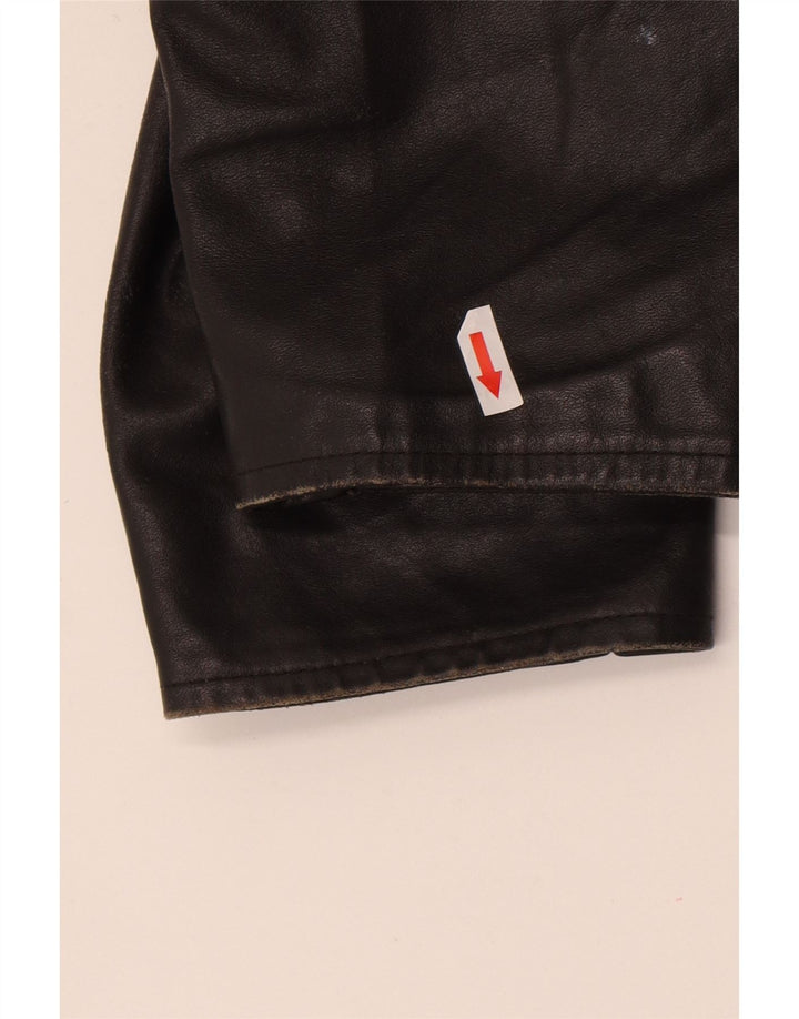 Sasch Veste en cuir pour femme UK 14 Grand cuir noir