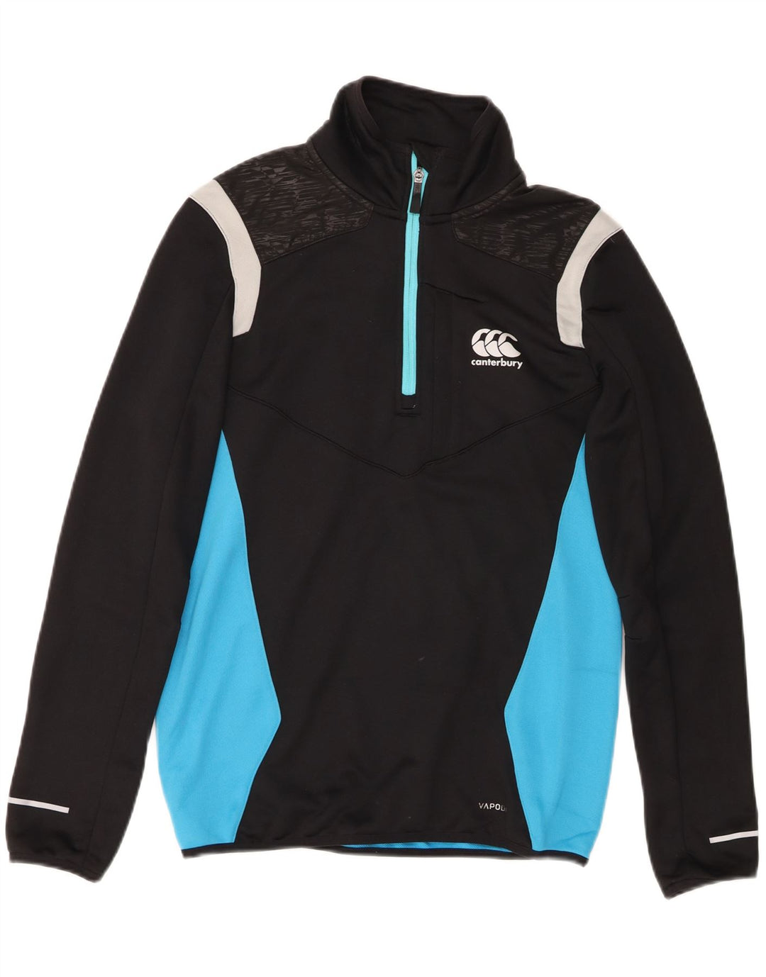 CANTERBURY Mens Zip Neck Pullover Tracksuit Top Small Black Colourblock Vintage Canterbury and Second-Hand Canterbury from Messina Hembry 
